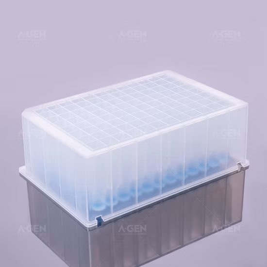 Piastra a pozzetti profondi quadrati per micropiastra da 0,5 ml a 96 pozzetti per Kingfisher (sterile e a bassa ritenzione)